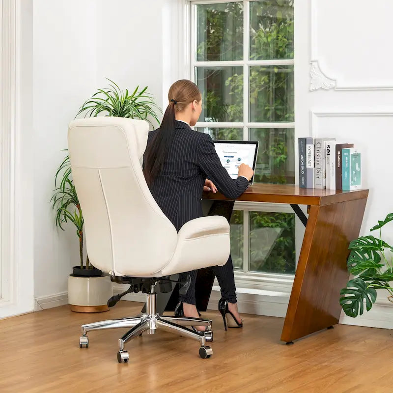 Chaise de bureau en similicuir - Pivotante - Plusieurs coloris