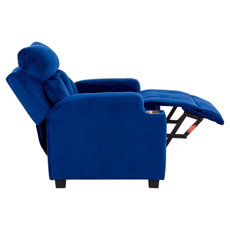 Fauteuil inclinable de luxe pour enfants avec repose-pieds, appuie-tête et 2 porte-gobelets, en microfibre, pour les enfants de 3 ans et plus