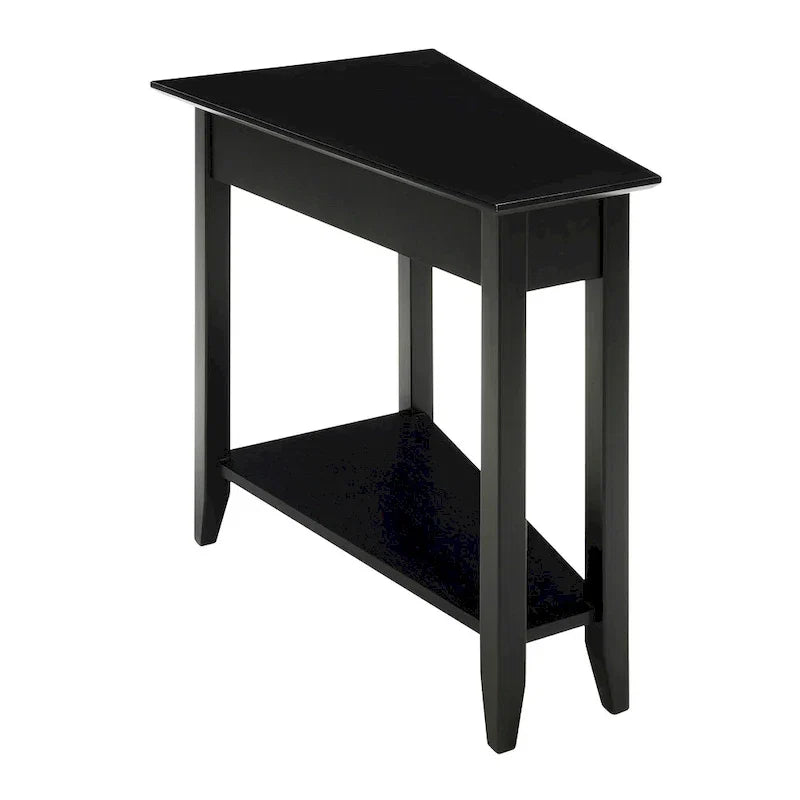 Table d'appoint d'angle American Heritage avec étagère de Convenience Concepts
