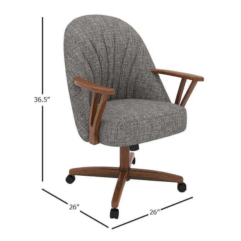 Chaise de salle à manger Caster, finition noyer