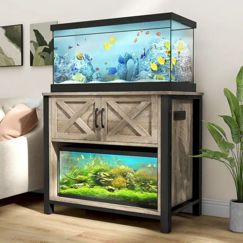 Meuble de support pour aquarium de 150-190 litres avec prises de courant