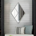 Miroir mural en forme de losange avec cadre métallique, 35,5"x23,5"