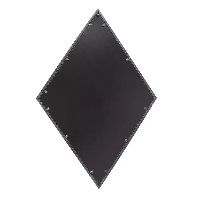 Miroir mural en forme de losange avec cadre métallique, 35,5"x23,5"