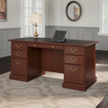 Bureau de direction Bush Furniture Saratoga avec tiroirs et rangements