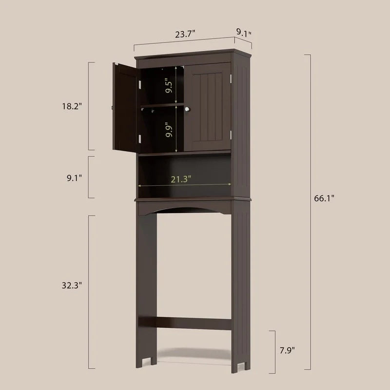 Meuble de rangement de salle de bain, Meuble de rangement WC, Étagère de salle de bain au-dessus des toilettes, Étagère WC gain de place