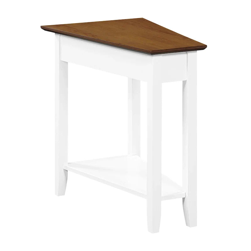 Table d'appoint d'angle American Heritage avec étagère de Convenience Concepts