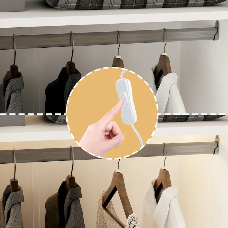 47,2 Grande Armoire LED Lumineuse Placard à Portes en Verre Entièrement en Verre