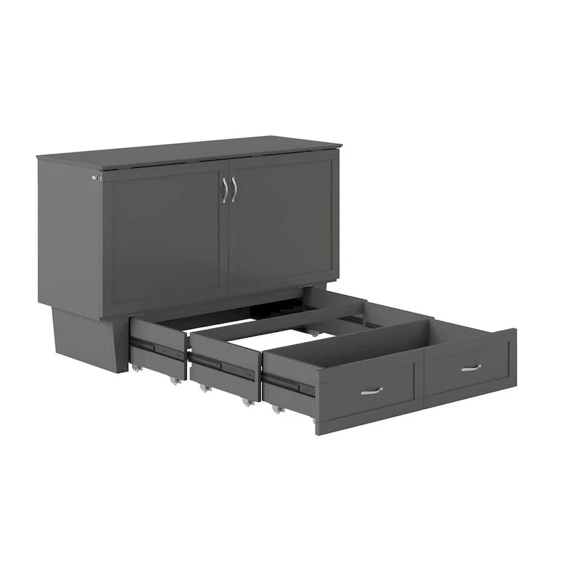 Lit escamotable coffre Chelsea Queen avec matelas