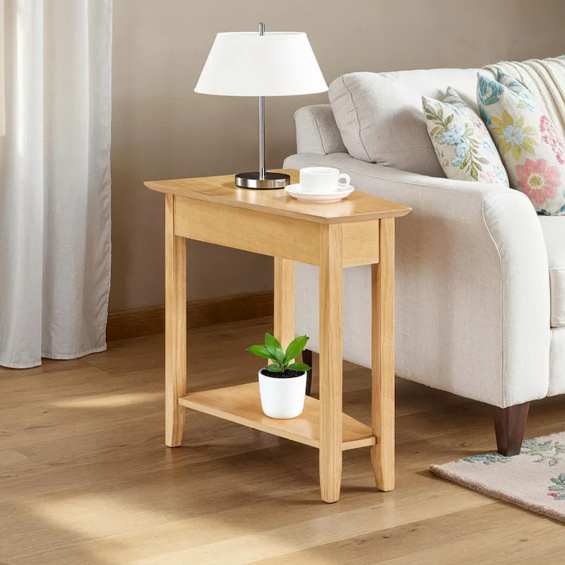 Table d'appoint d'angle American Heritage avec étagère de Convenience Concepts