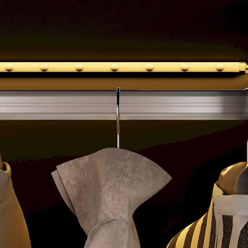 47,2 Grande Armoire LED Lumineuse Placard à Portes en Verre Entièrement en Verre