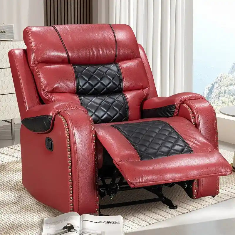 Grand fauteuil inclinable en similicuir de style américain pour salon