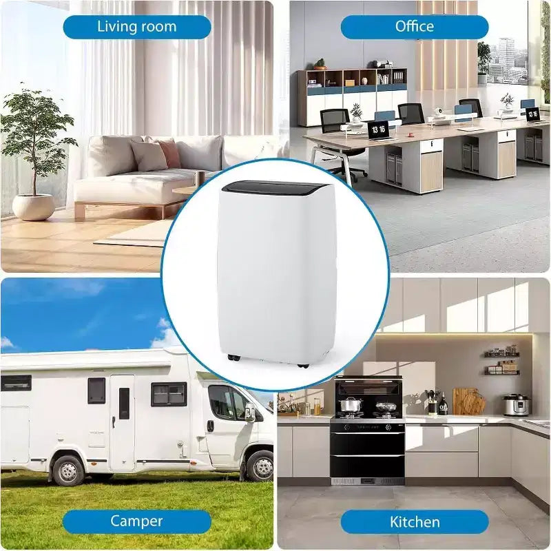 Climatiseur portable 12 000 BTU pour 51 m² – Unité de climatisation 3 en 1 avec modes Refroidissement/Déshumidificateur/Ventilateur