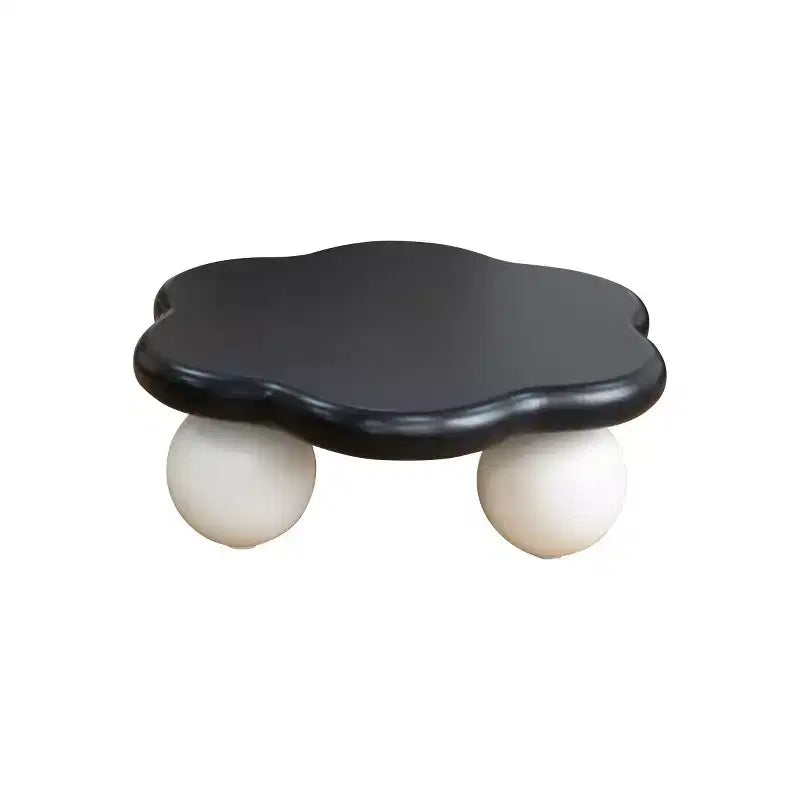 Table basse de 89 cm en forme de nuage avec pieds sphériques, table d'appoint minimaliste