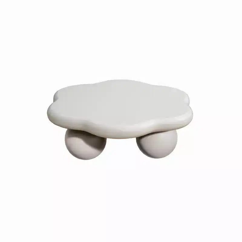 Table basse de 89 cm en forme de nuage avec pieds sphériques, table d'appoint minimaliste