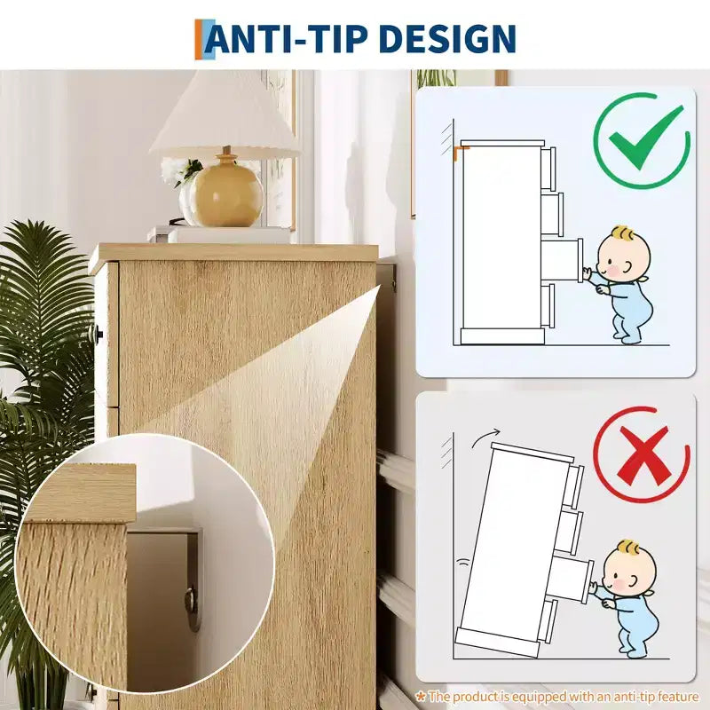 Commode haute à 5 tiroirs pour chambre à coucher, commode verticale cannelée, commode de rangement en bois avec poignées, commode peu encombrante pour appartement ou chambre d'amis