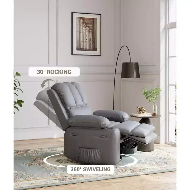 Fauteuils inclinables classiques en cuir, élégants et manuels, sièges de cinéma maison avec support lombaire et accoudoirs, fauteuils confortables pour le salon