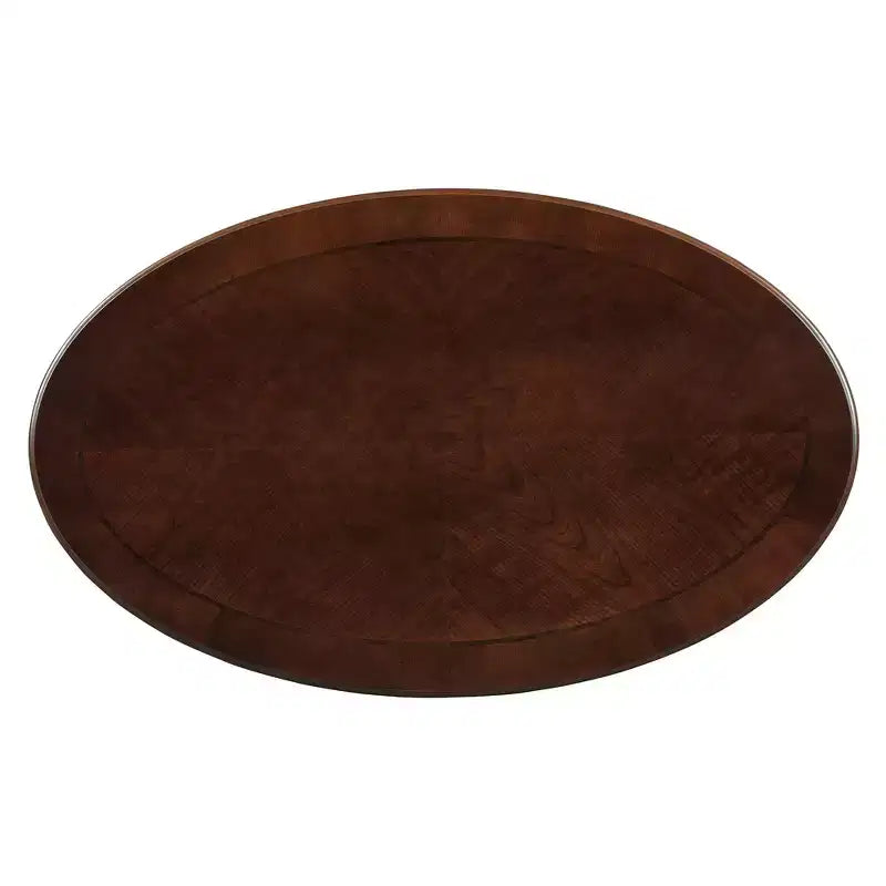 Table basse ovale de style campagnard français vintage avec tiroir et étagère inférieure, 114 cm L