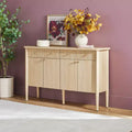 58 Modern Fluted Easy Assembly Wood Buffet Sideboard with Storage
