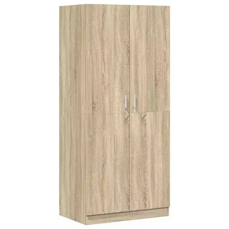 vidaXL Wardrobe Sonoma oak Engineered wood Compact Wardrobe