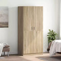 Armoire compacte avec tringle à vêtements, bois d'ingénierie chêne Sonoma, 180 cm de hauteur