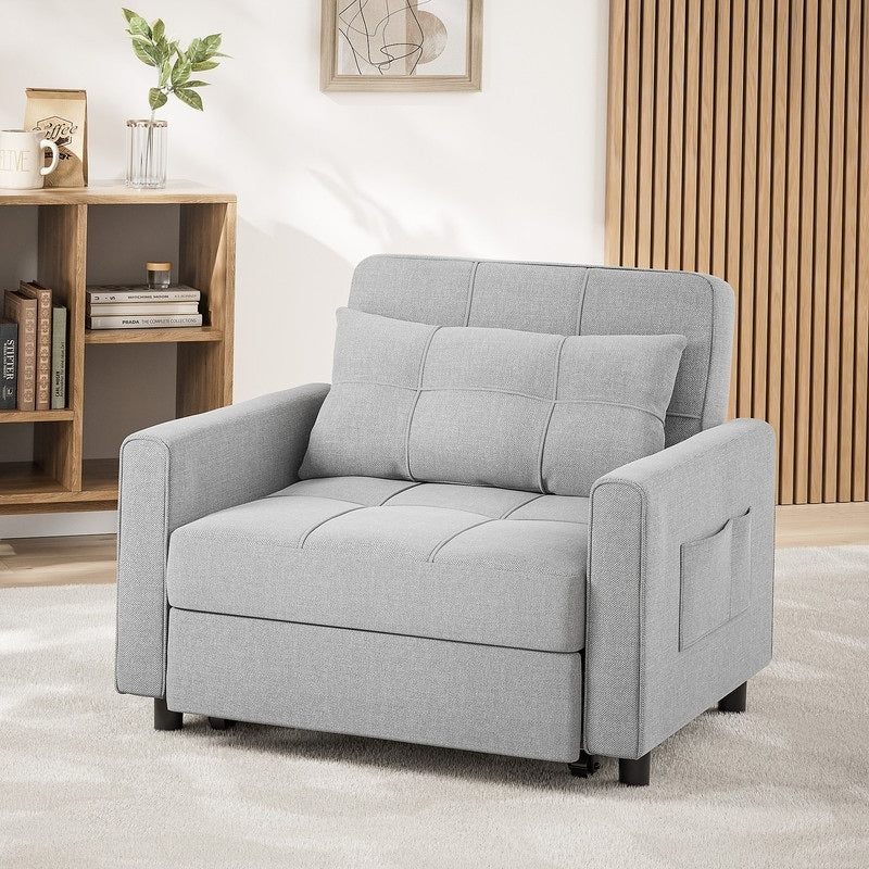 Canapé-lit convertible 3-en-1, Canapé-chaise dépliable, Lit pliant convertible pour salon
