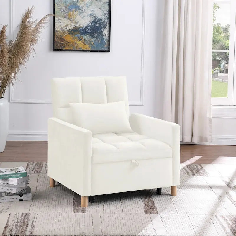 Fauteuil Lit Convertible 3 en 1, Noir