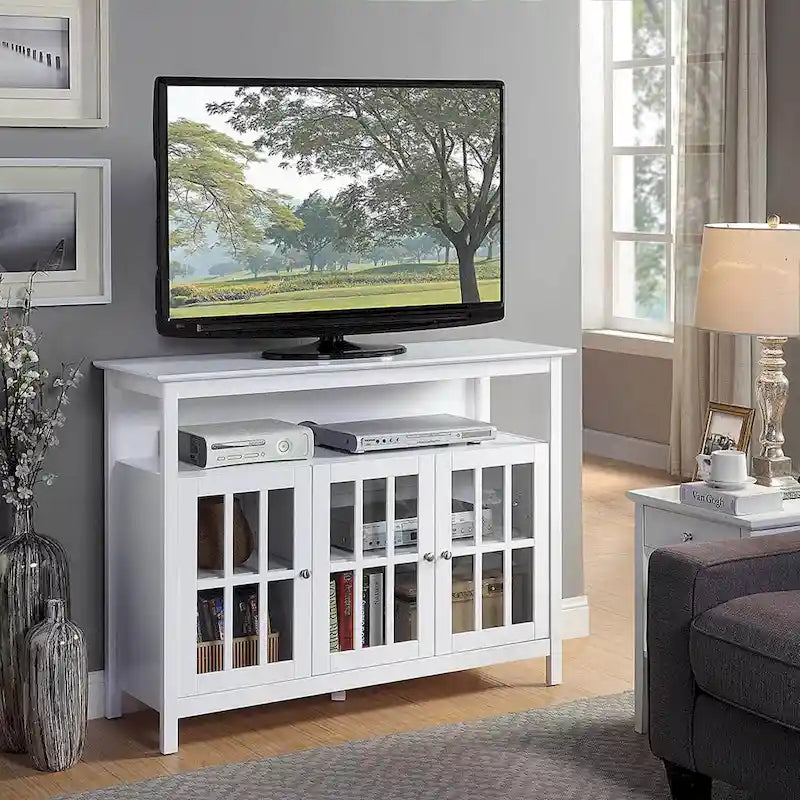 Meuble TV de luxe Big Sur de Convenience Concepts avec armoires de rangement et étagère pour téléviseurs jusqu'à 55 pouces