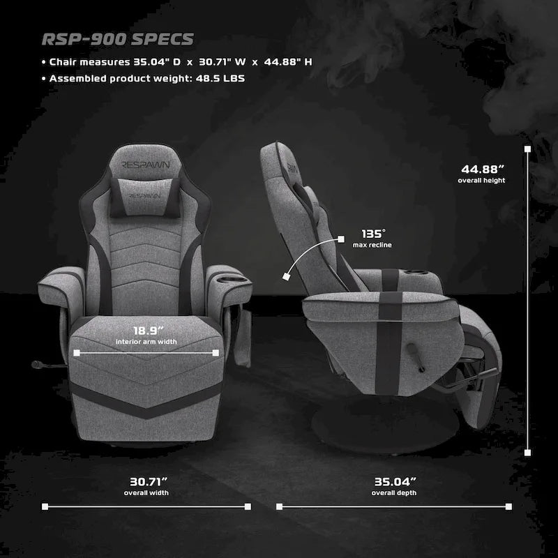 Fauteuil inclinable de jeu - Chaise de jeu inclinable avec repose-pieds