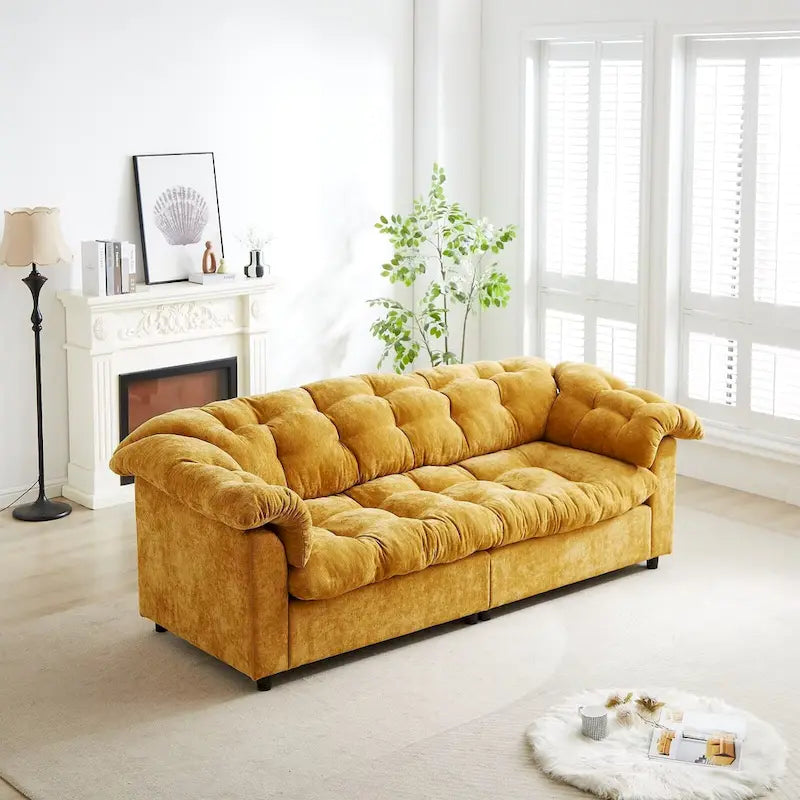 99.2  Canapé profond Chenille Confort, Canapé nuage moelleux tapissé
