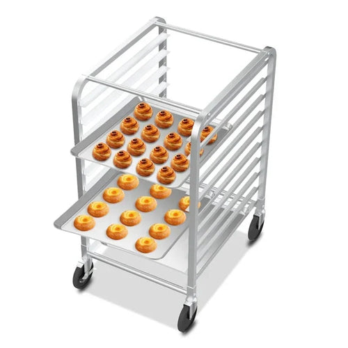 Étagère de boulangerie à 10 ou 20 niveaux en acier inoxydable pour plaques à pâtisserie