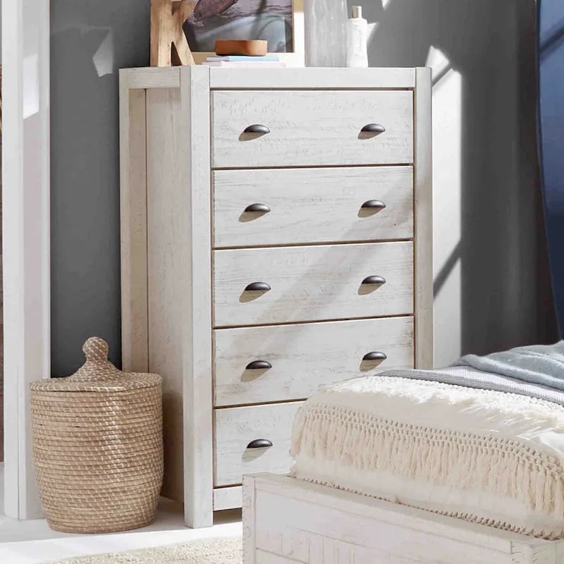 Commode 5 tiroirs en bois massif Montauk Grain Wood Furniture