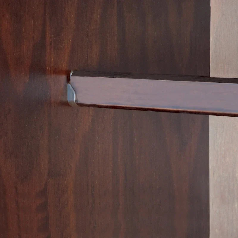 Armoire garde-robe modulable 100 % en bois massif avec poignées en métal ou en bois