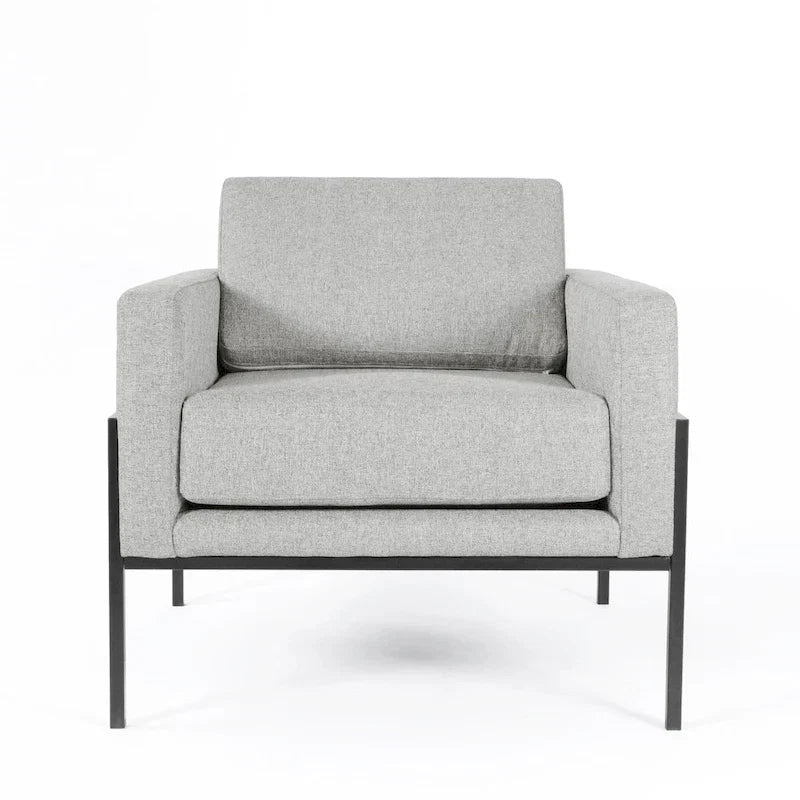 Fauteuil club moderne HomePop rembourré avec cadre en métal