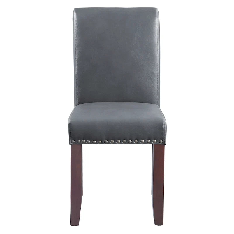Chaise Parsons Copper Grove Five Bridge Eco en similicuir avec clous