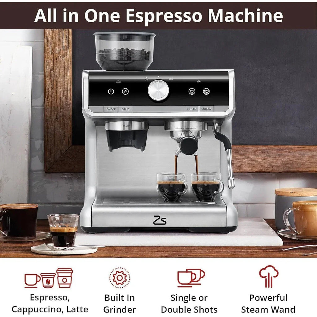 Machine à café expresso, avec moulin, réservoir d'eau de 2,8 L