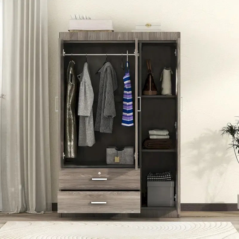 Armoire 3 portes avec 2 tiroirs