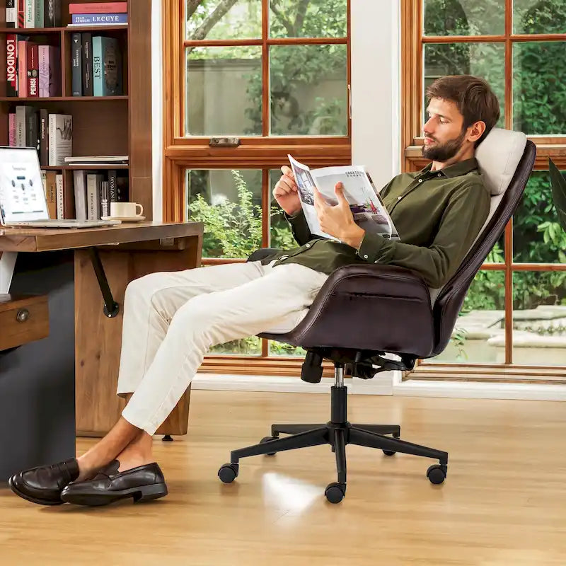 Chaise de bureau en similicuir - Pivotante - Plusieurs coloris