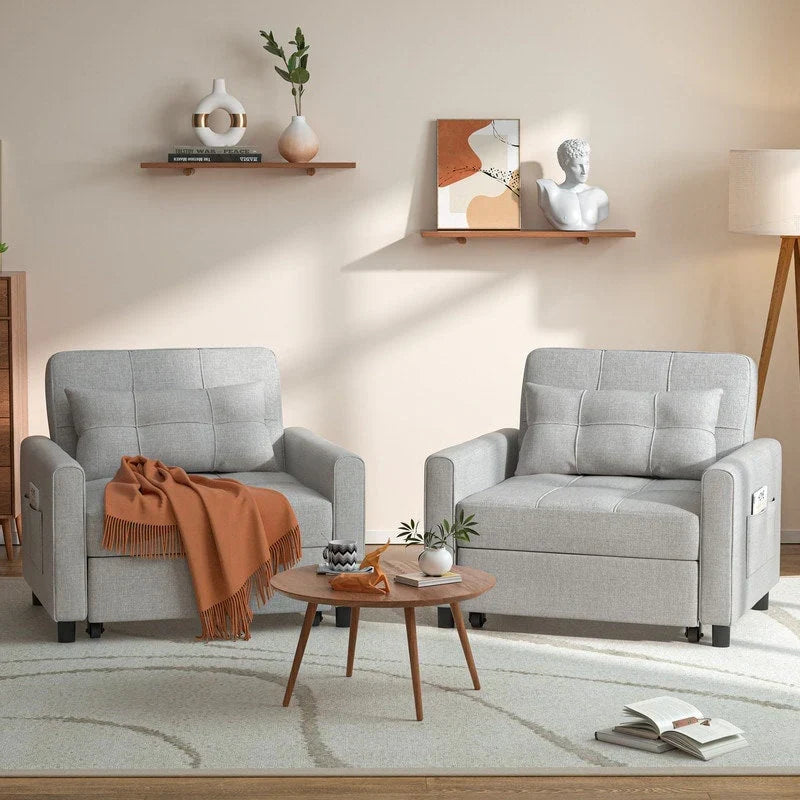 Canapé-lit convertible 3-en-1, Canapé-chaise dépliable, Lit pliant convertible pour salon