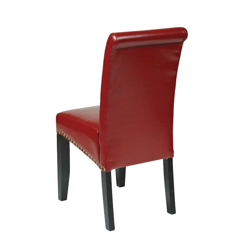 Chaise Parsons Copper Grove Five Bridge Eco en similicuir avec clous