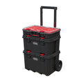Keter Stack-n-Roll – Système modulaire 3 pièces de rangement et d'organisation d'outils mobile en résine durable