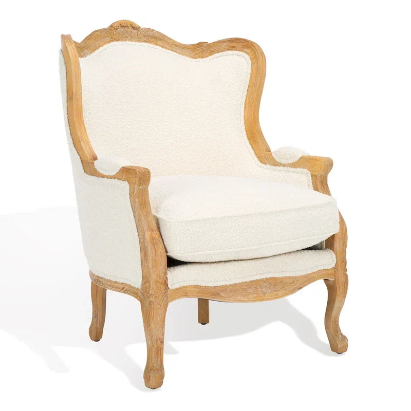 Fauteuil à oreilles Kali Oak en lin naturel - 34Lx34Px40H