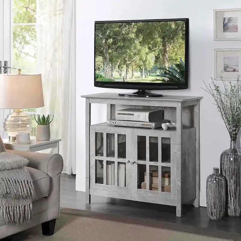 Meuble TV Big Sur Highboy de 40 pouces avec rangements, par Convenience Concepts