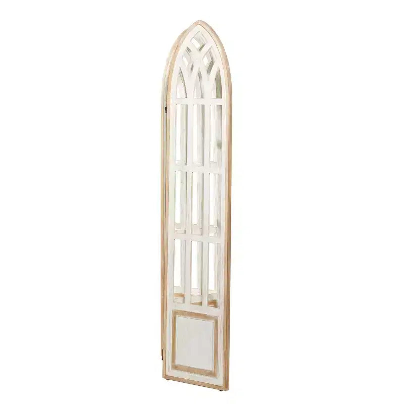 Paravent en bois de style Ferme à 3 panneaux, Blanc, 122 cm L x 183 cm H