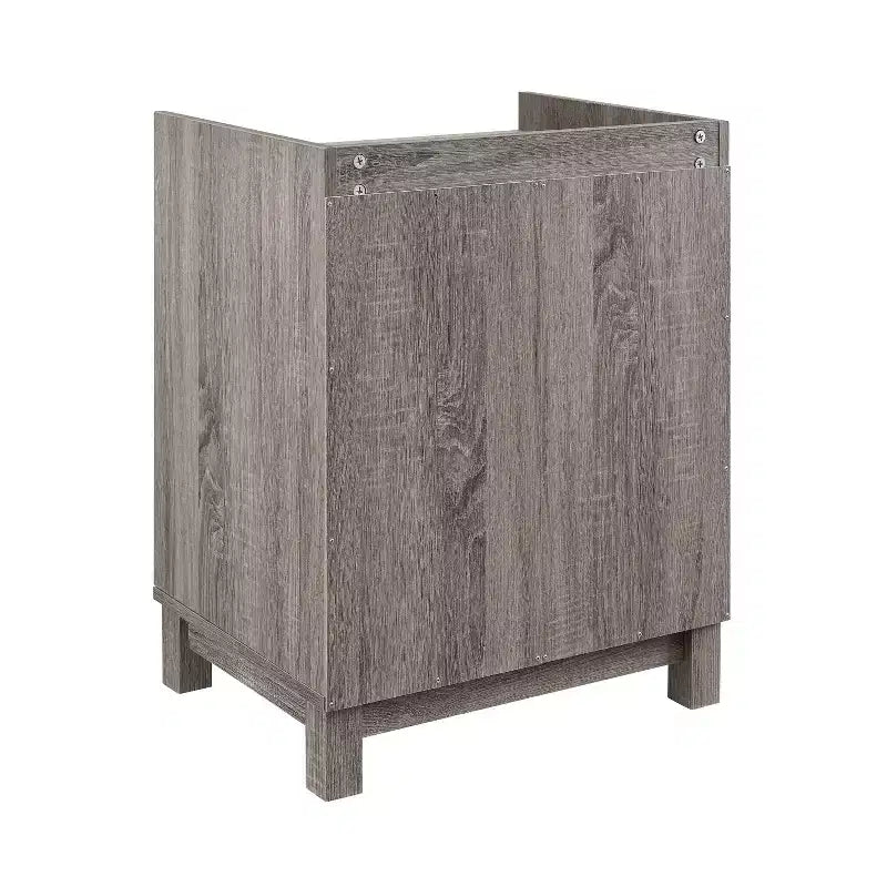 Armoire de classement latérale moderne avec 1 tiroir classeur et 1 petit tiroir, bois gris