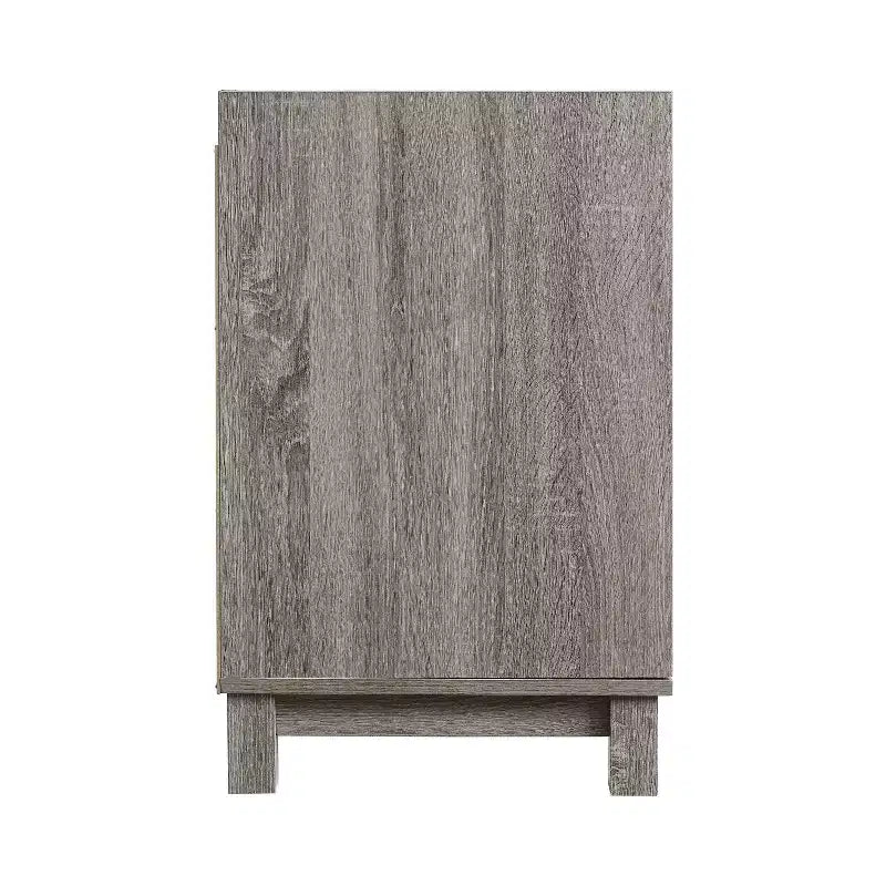 Armoire de classement latérale moderne avec 1 tiroir classeur et 1 petit tiroir, bois gris
