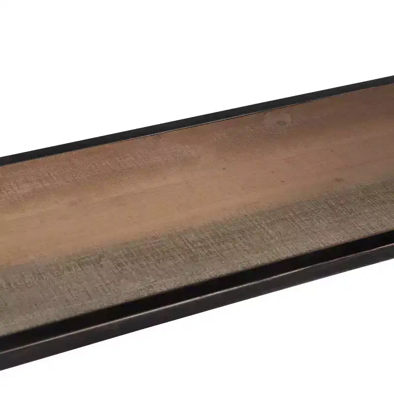 Console d'entrée de 36 po avec 2 tiroirs et étagère inférieure, en bois et métal patinés