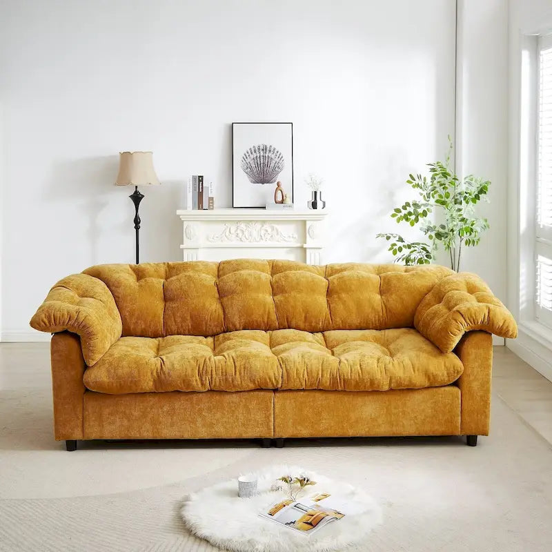 99.2  Canapé profond Chenille Confort, Canapé nuage moelleux tapissé
