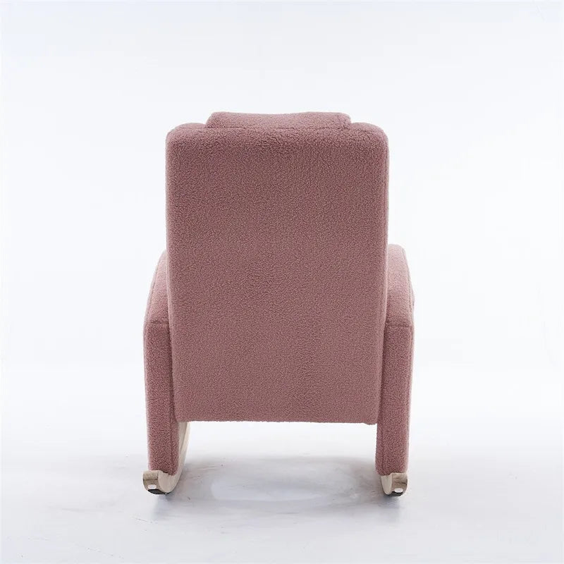 Fauteuil à bascule de puériculture ergonomique en tissu avec repose-pieds réglable