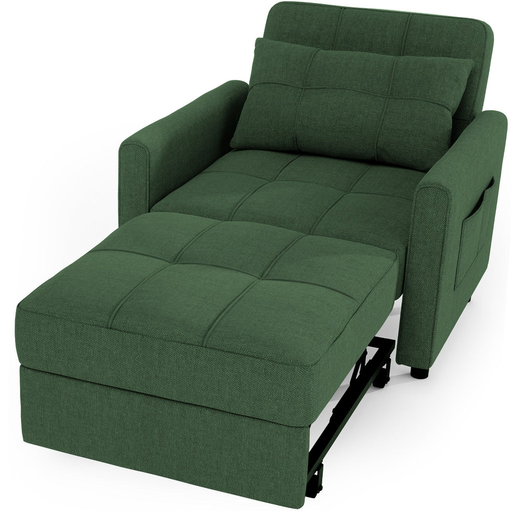 Canapé-lit convertible 3-en-1, Canapé-chaise dépliable, Lit pliant convertible pour salon