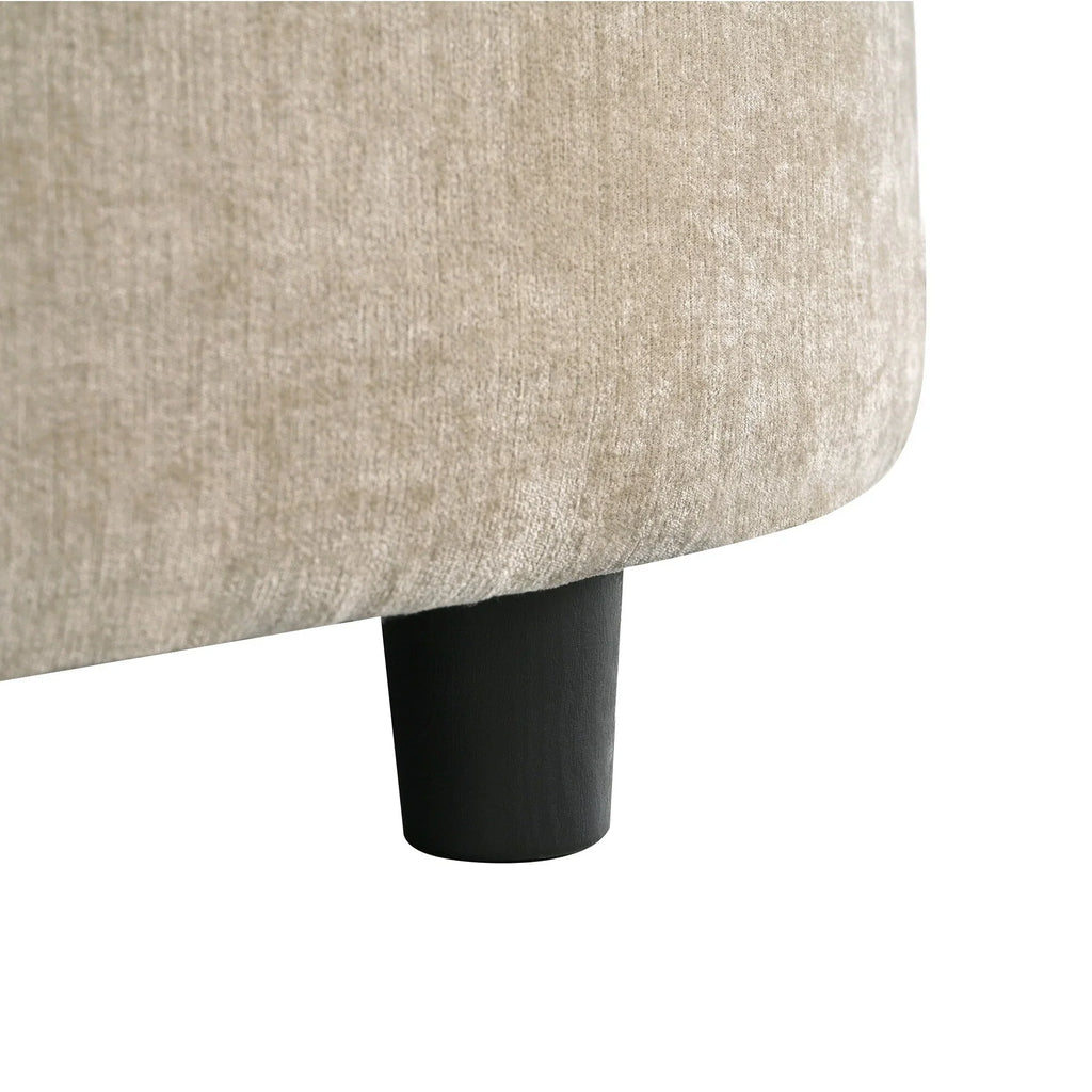 Canapé-lit Chenille avec dossier touffeté et 2 oreillers détachables pour le salon